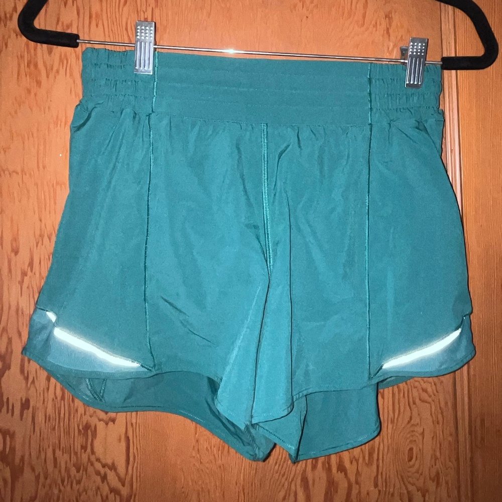 Lulu lemon teal running shorts